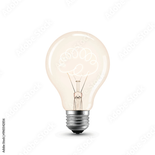 Close Up of a Light Bulb Emitting Illumination Signaling Modern Technology and Design.
