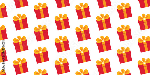 Colorful gift box seamless pattern bright festive wrapping paper background for celebration packaging and decoration design