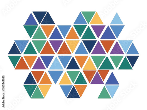 Abstract geometric pattern with colorful polygons