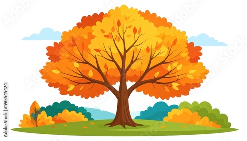 Autumnal luminescence and verdant serenity