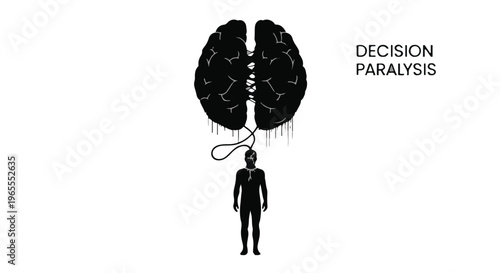 overthinking and decision paralysis concept