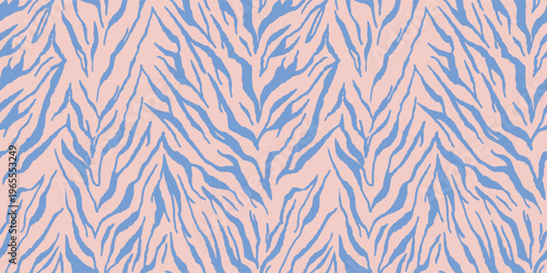 Aesthetic pastel blue and pink zebra stripes for digital fashion and metaverse