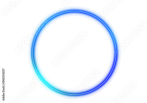 Glowing neon circle with smooth gradient transitions and soft luminous effect. Minimal design highlights clean geometric form. Perfect for logos, UI elements, and modern compositions.