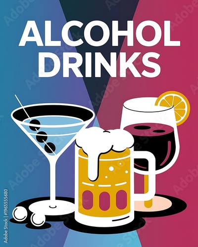 Alcohol drinks flyer design
