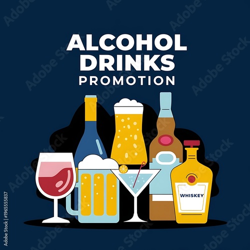 Alcohol drinks flyer design