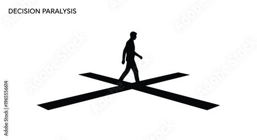 person struggling with decision making at crossroads