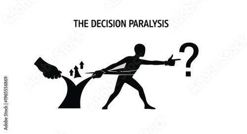 decision paralysis concept with confused businessman