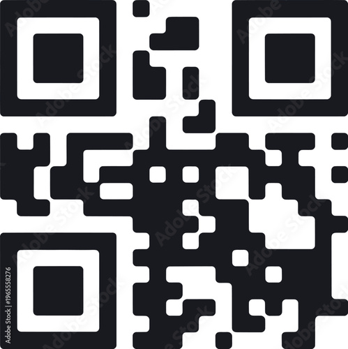 QR code icon vector illustration representing access to information via smartphone or scanner, readable link, package marking, and matrix code symbol