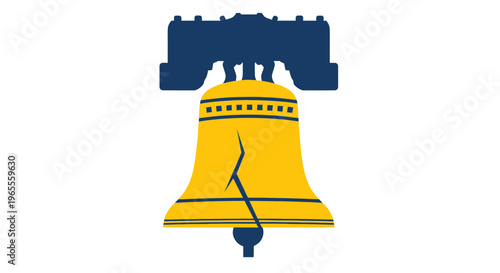 Liberty Bell Illustration - Symbol of Freedom and Independence