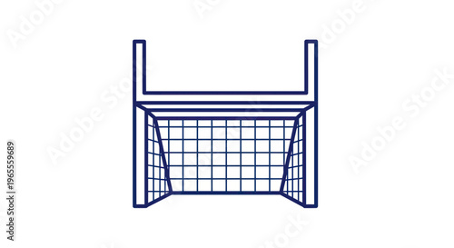 Minimalist Soccer Goal Outline Icon
