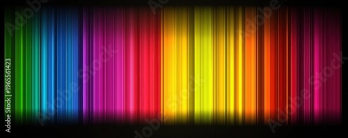 Vibrant vertical rainbow stripes creating an abstract glowing light curtain effect