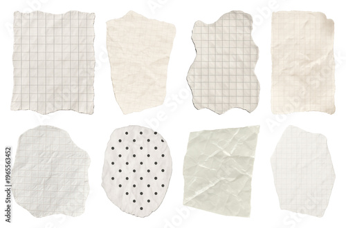 PNG Assorted torn paper textures collection on transparent background