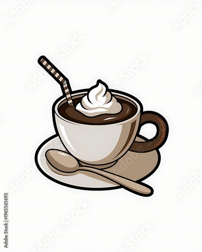 delicious coffee drink icon vector illustration design