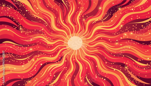 Summer Lifestyle Doodle Set with Floral Patterns and Abstract Geometric Backgrounds