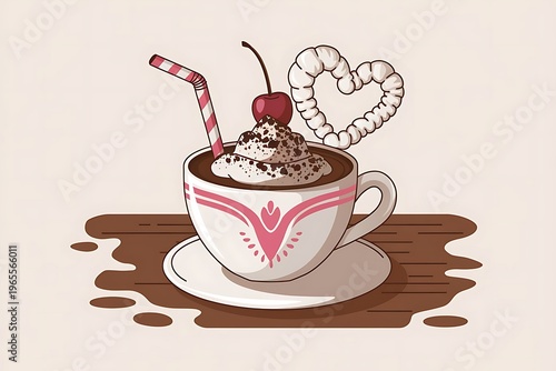 delicious coffee drink icon vector illustration design