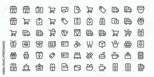Collection of various professional icons for business and industry use