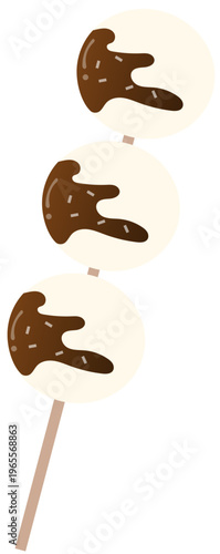 dango with sauce vector