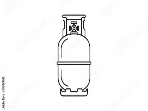 Propane tank illustration with valve and base