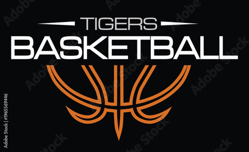 Tigers Basketball Team Design 12 is a very useful and attractive design for your basketball team that includes text and graphic of a basketball. Great for shirts and promotions.