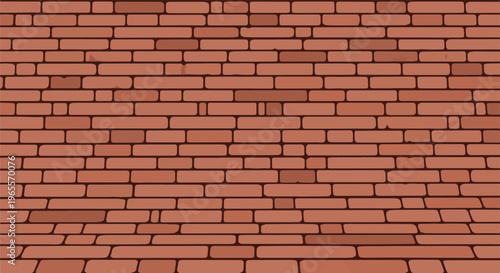 A detailed, seamless pattern of a reddish-brown brick wall with subtle variations in color and texture