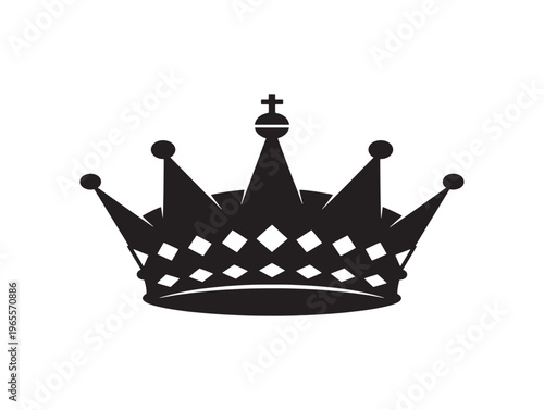 Royal crown icon with cross and jewels