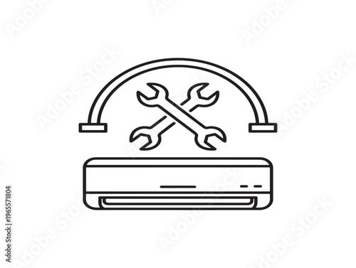 Air conditioner maintenance and repair service icon