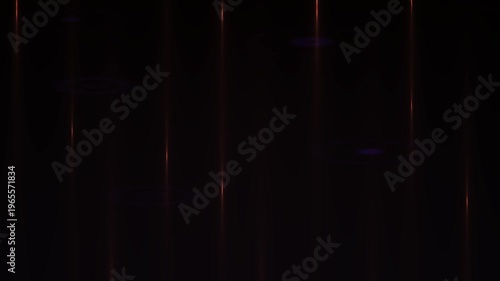 Dark Background With Vertical Orange Light Streaks And Lens Flares