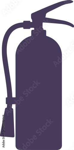 Minimalist fire extinguisher vector icon, essential safety equipment graphic, emergency fire suppression symbol, simple flat design illustration for security and protection concepts