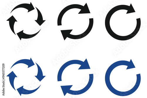 Circular Rotation and Refresh Arrow Icons