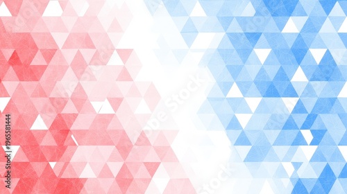 Abstract Triangular Pattern with Red and Blue Color Gradient Background