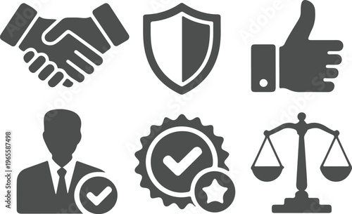 Flat style blue corporate management and analytics icon collection. Features reporting charts, office workflow, communication tools, productivity, and strategic planning elements.