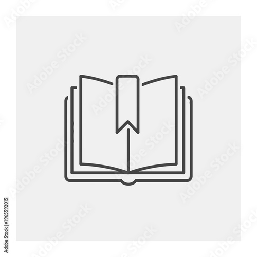 Open book with bookmark icon with knowledge base