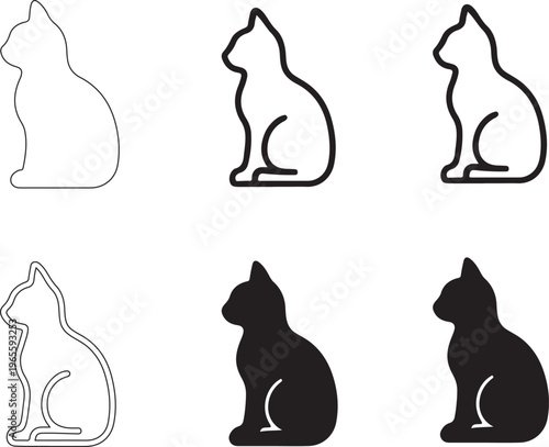 Isolated Cat Silhouette Icon Graphic, Cat Silhouette Icon Graphic icon, Cat Silhouette Icon Graphic vector, cat shape, minimal design, pet symbol, animal logo, simple icon