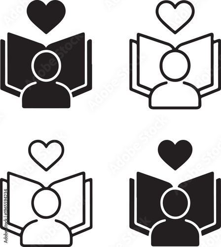 Isolated Literature Lover Celebration, Literature Lover Celebration icon, Literature Lover Celebration vector, book festival, reading event, literary culture, book fan, education celebration