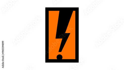 Danger, electricity, flat vector illustration
