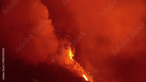 fire burning in the sky