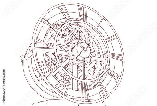 clock graphic symbol 3d illustration