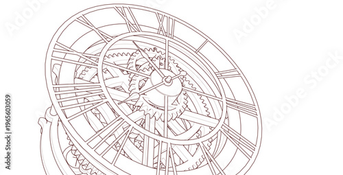 clock graphic symbol 3d illustration