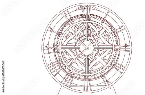 clock graphic symbol 3d illustration