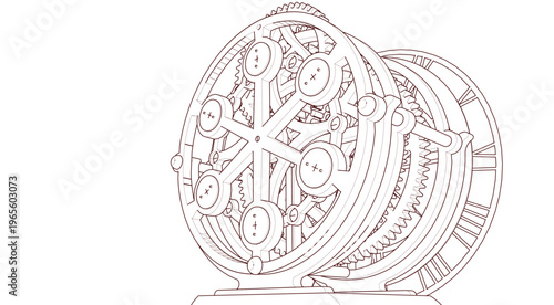 clock graphic symbol 3d illustration