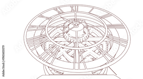 clock graphic symbol 3d illustration
