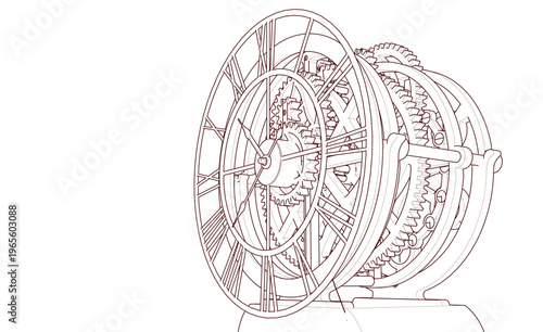 clock graphic symbol 3d illustration