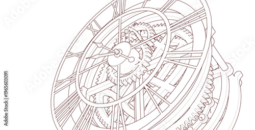 clock graphic symbol 3d illustration