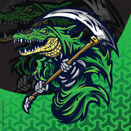 Professional Esports Mascot Character Vector for Sports Team Branding