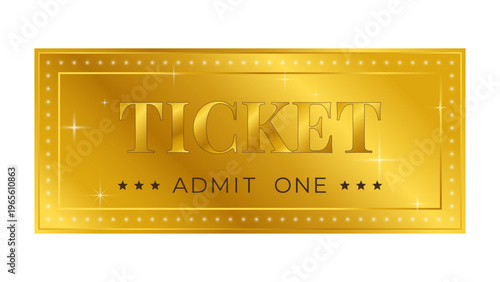 gold ticket template