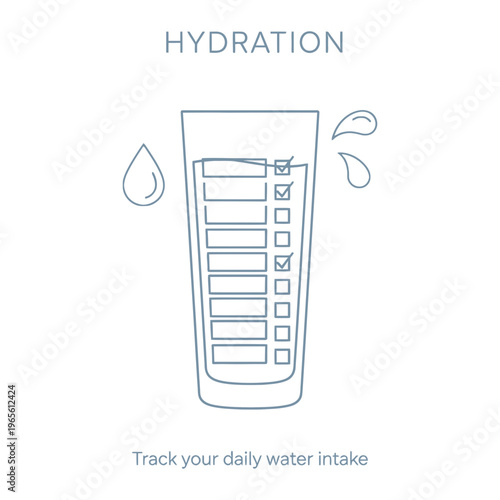 Daily water intake tracker icon