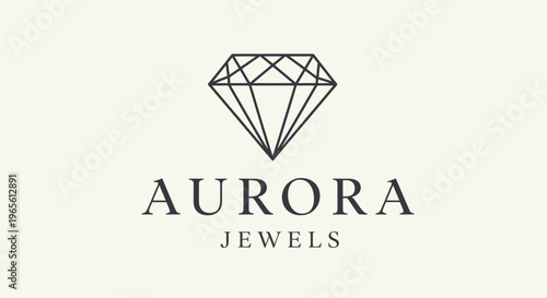 Aurora Jewels logo with diamond icon.