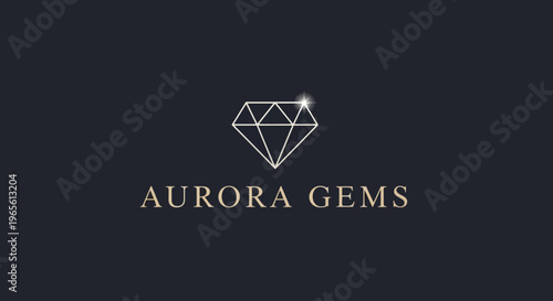 Aurora Gems company logo design.
