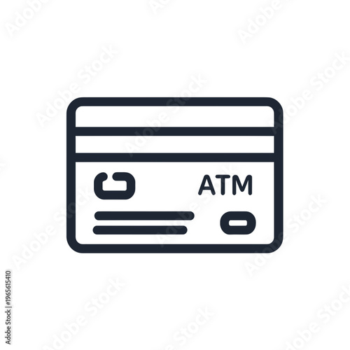 Minimalist ATM Card Icon