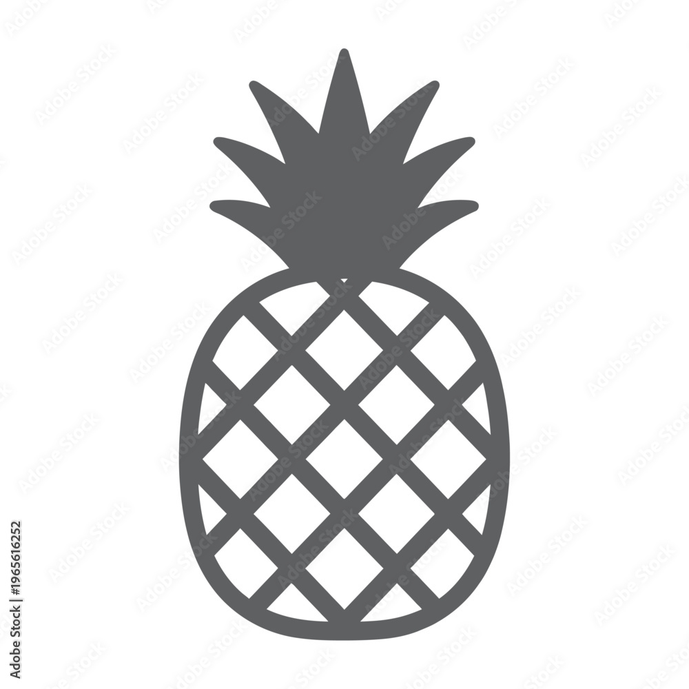 Obraz premium Vector of a pineapple with a crisscrossed pattern
